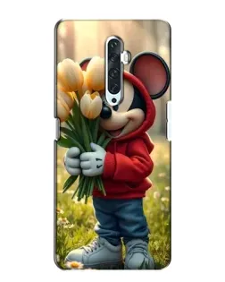 Чехол для OPPO Reno 2Z с картинкой «Микки с тюльпанами»