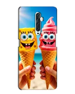 Чехол для OPPO Reno 2Z с картинкой «Спанч Боб мороженое»