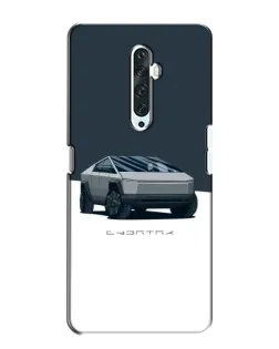 Чехол для OPPO Reno 2Z с картинкой «Серебристый Cybertruck Tesla»