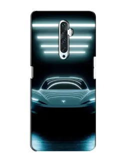 Чехол для OPPO Reno 2Z с картинкой «Tesla в неоне»