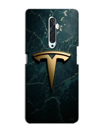 Чехол для OPPO Reno 2Z с картинкой «Мраморная Tesla Gold»
