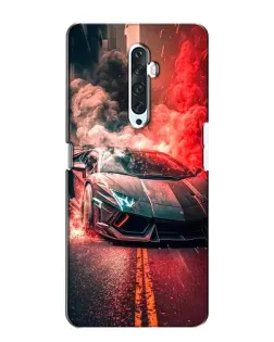 Чехол для OPPO Reno 2Z с картинкой «Lamborghini красный дым»