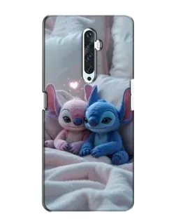 Чехол для OPPO Reno 2Z с картинкой «Плюшевые Стич Ангел»