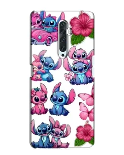 Чехол для OPPO Reno 2Z с картинкой «Стикеры Stitch и Angel»