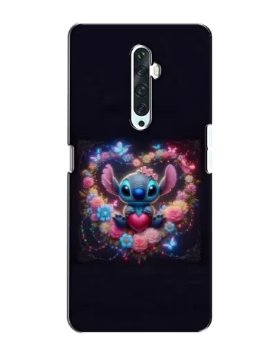 Чехол для OPPO Reno 2Z с картинкой «Stitch в цветах»
