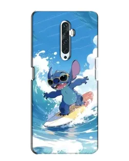Чехол для OPPO Reno 2Z с картинкой «Стич на волне»