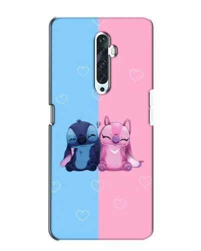 Чехол для OPPO Reno 2Z с картинкой «Stitch и Angel Love»