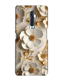 Чехол для OPPO Reno 2Z с картинкой «Белие бумажние цвети» Чехол для OPPO Reno 2Z с картинкой «Белие бумажние цвети»