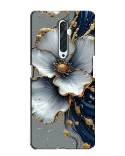 Чехол для OPPO Reno 2Z с картинкой «Белый цветок и золотой флюид» Чехол для OPPO Reno 2Z с картинкой «Белый цветок и золотой флюид»