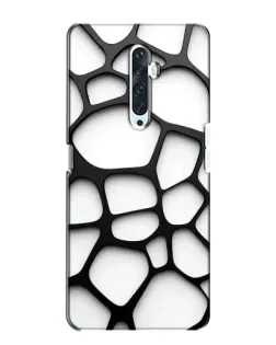 Чохол для OPPO Reno 2Z з картинкою «Біла об'ємна сітка»