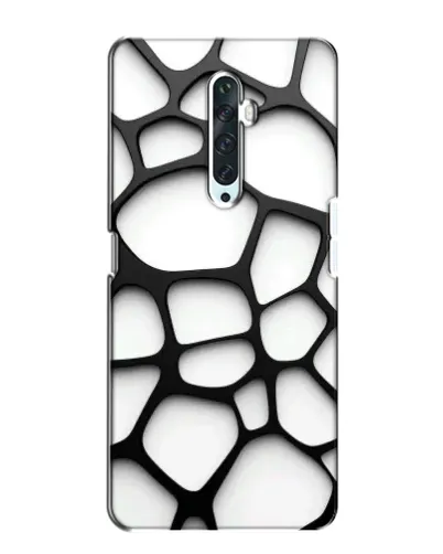Чехол для OPPO Reno 2Z с картинкой «Белая объемная сетка»