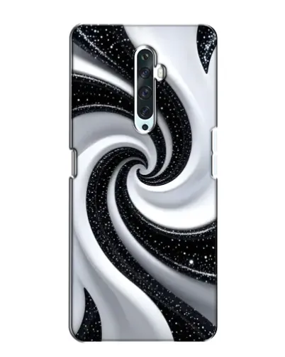 Чехол для OPPO Reno 2Z с картинкой «Черно-белая спираль»