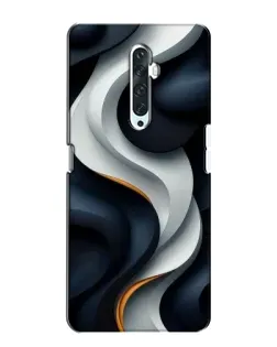 Чохол для OPPO Reno 2Z з картинкою «Об'ємні чорно-білі стрічки»