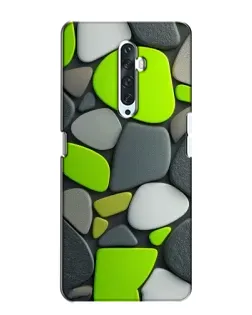 Чехол для OPPO Reno 2Z с картинкой «Яркая неоновая галька»