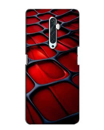 Чехол для OPPO Reno 2Z с картинкой «Красная глянцевая сетка»