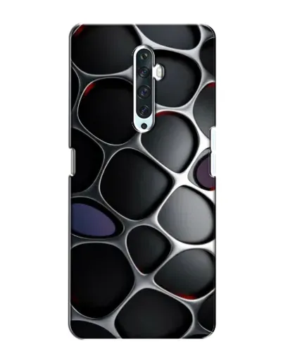 Чехол для OPPO Reno 2Z с картинкой «Объемная темная решетка»