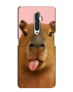Чехол для OPPO Reno 2Z с картинкой «Капибара с языком»