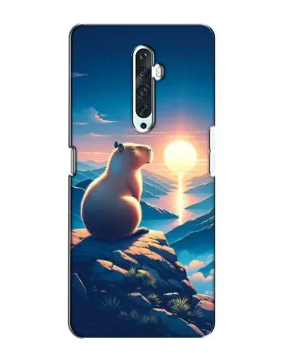 Чехол для OPPO Reno 2Z с картинкой «Закат солнца с капибарой» Чехол для OPPO Reno 2Z с картинкой «Закат солнца с капибарой»