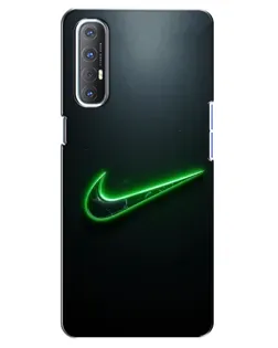 Чохол для OPPO Reno 3 Pro з картинкою «Неоновий контур Nike»