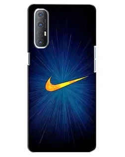 Чехол для OPPO Reno 3 Pro с картинкой «Синий пульс Nike»