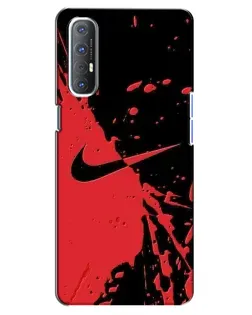 Чехол для OPPO Reno 3 Pro с картинкой «Красные брызги Nike»