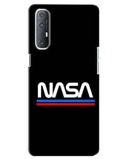 Чехол для OPPO Reno 3 Pro с картинкой «NASA — классика Red Blue» Чехол для OPPO Reno 3 Pro с картинкой «NASA — классика Red Blue»
