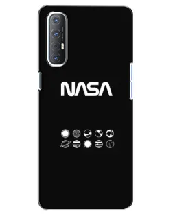 Чехол для OPPO Reno 3 Pro с картинкой «NASA — технический принт» Чехол для OPPO Reno 3 Pro с картинкой «NASA — технический принт»