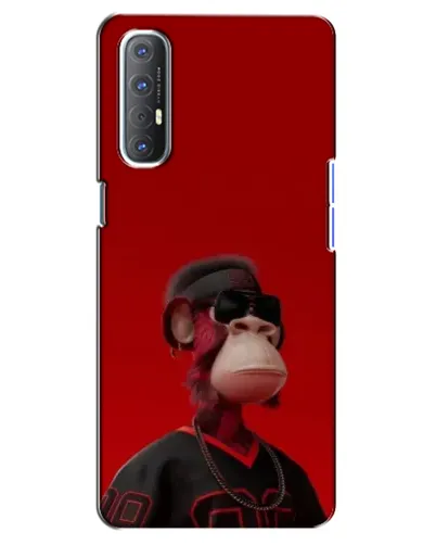 Чехол для OPPO Reno 3 Pro с картинкой «Bored Ape в красном» Чехол для OPPO Reno 3 Pro с картинкой «Bored Ape в красном»
