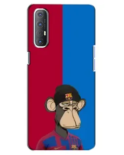 Чехол для OPPO Reno 3 Pro с картинкой «Bored Ape — фанат Барсы» Чехол для OPPO Reno 3 Pro с картинкой «Bored Ape — фанат Барсы»