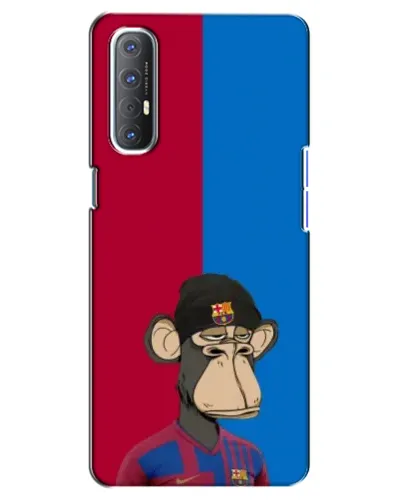 Чехол для OPPO Reno 3 Pro с картинкой «Bored Ape — фанат Барсы» Чехол для OPPO Reno 3 Pro с картинкой «Bored Ape — фанат Барсы»