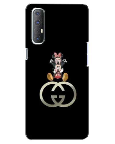 Чехол для OPPO Reno 3 Pro с картинкой «Минни Маус на лого»