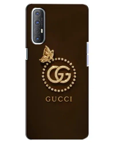 Чехол для OPPO Reno 3 Pro с картинкой «Gucci — золотая бабочка»