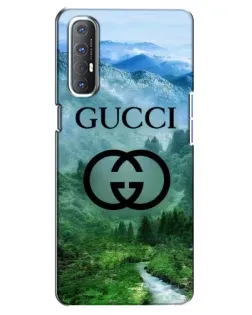 Чехол для OPPO Reno 3 Pro с картинкой «Gucci — горный пейзаж»
