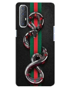Чехол для OPPO Reno 3 Pro с картинкой «Gucci — змея на полосе»