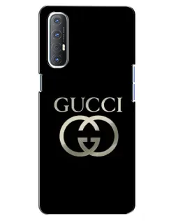 Чехол для OPPO Reno 3 Pro с картинкой «Gucci — золото на черном»