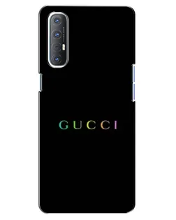 Чехол для OPPO Reno 3 Pro с картинкой «Gucci — неоновый минимализм»
