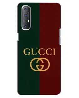 Чехол для OPPO Reno 3 Pro с картинкой «Gucci — темно-зеленый градиент»