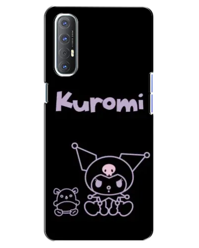 Чехол для OPPO Reno 3 Pro с картинкой «Kuromi — черный минимализм»