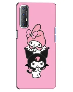 Чехол для OPPO Reno 3 Pro с картинкой «My Melody и Kuromi» Чехол для OPPO Reno 3 Pro с картинкой «My Melody и Kuromi»