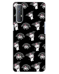 Чехол для OPPO Reno 3 Pro с картинкой «Черный паттерн Kuromi» Чехол для OPPO Reno 3 Pro с картинкой «Черный паттерн Kuromi»
