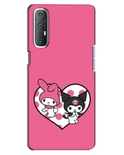 Чехол для OPPO Reno 3 Pro с картинкой «Kuromi и My Melody» Чехол для OPPO Reno 3 Pro с картинкой «Kuromi и My Melody»