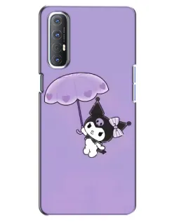 Чехол для OPPO Reno 3 Pro с картинкой «Kuromi с зонтиком» Чехол для OPPO Reno 3 Pro с картинкой «Kuromi с зонтиком»