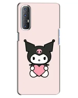 Чехол для OPPO Reno 3 Pro с картинкой «Kuromi и сердце» Чехол для OPPO Reno 3 Pro с картинкой «Kuromi и сердце»