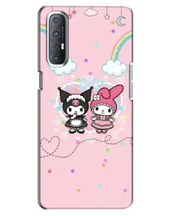 Чехол для OPPO Reno 3 Pro с картинкой «My Melody и Kuromi» Чехол для OPPO Reno 3 Pro с картинкой «My Melody и Kuromi»