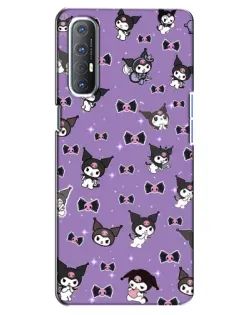 Чехол для OPPO Reno 3 Pro с картинкой «Kuromi — паттерн» Чехол для OPPO Reno 3 Pro с картинкой «Kuromi — паттерн»