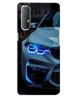 Чехол для OPPO Reno 3 Pro с картинкой «Взгляд BMW с синими фарами» Чехол для OPPO Reno 3 Pro с картинкой «Взгляд BMW с синими фарами»