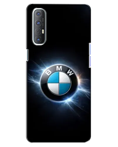 Чехол для OPPO Reno 3 Pro с картинкой «BMW — неоновое сияние»