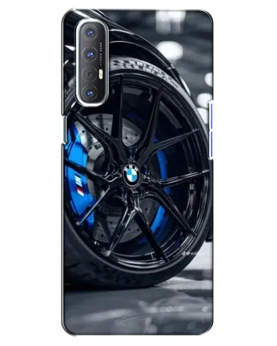 Чехол для OPPO Reno 3 Pro с картинкой «Колесо BMW вблизи»