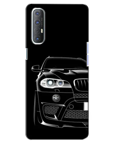 Чехол для OPPO Reno 3 Pro с картинкой «Темный силуэт BMW»