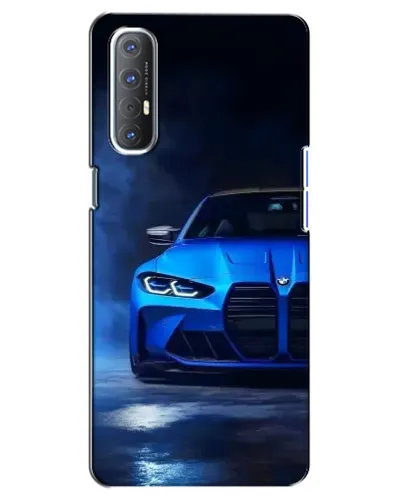Чехол для OPPO Reno 3 Pro с картинкой «Голубая BMW M4»